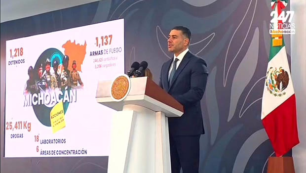 Extorsión en Michoacán disminuye en 13.8%, según Harfuch