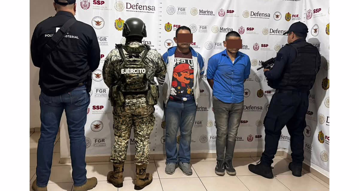 En Boca del Río, dos personas detenidas y objetos asegurados en operativo de cateo con fuerzas federales y estatales