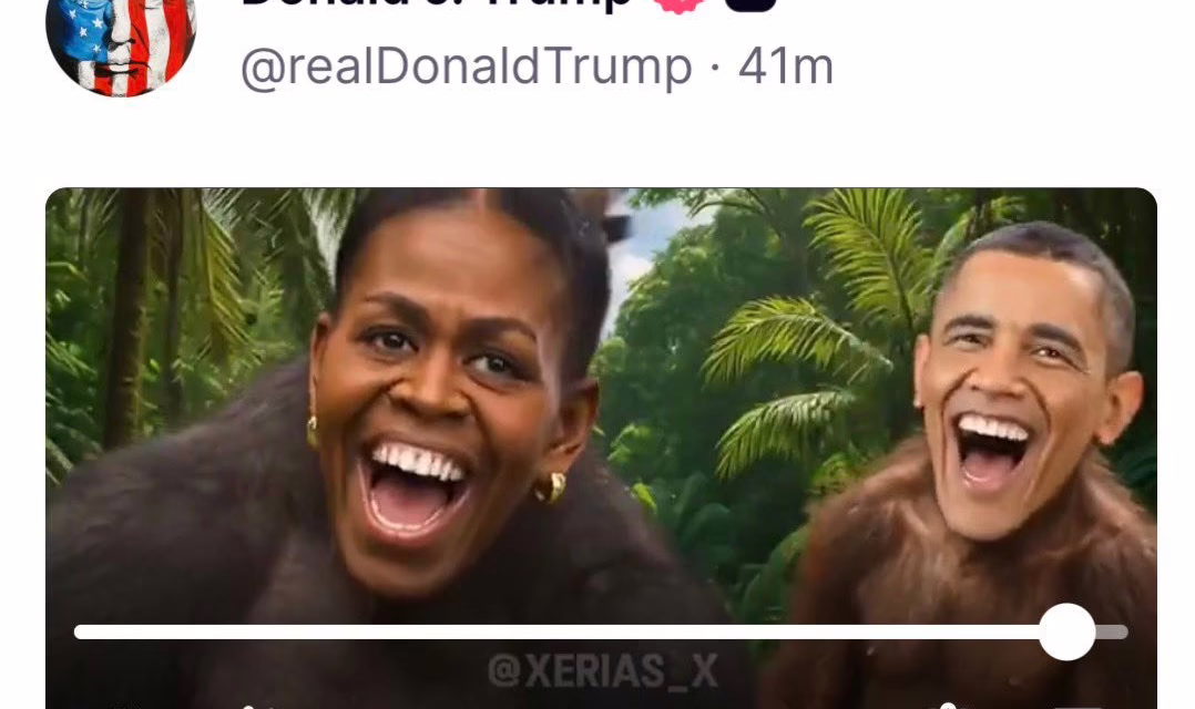 Donald Trump eliminó de sus redes sociales un video que mostraba a Barack y Michelle Obama caracterizados como simios