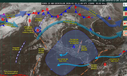 LLUVIAS PUNTUALES FUERTES EN CHIHUAHUA; ASÍ COMO CAÍDA DE AGUANIEVE O NIEVE EN ZONAS ALTAS DE SONORA, CHIHUAHUA, SINALOA Y DURANGO