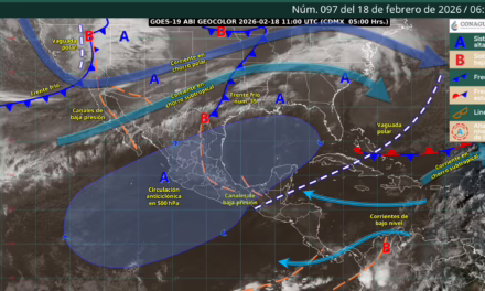 AMBIENTE FRÍO, VIENTO Y LLUVIAS FUERTES SOBRE BAJA CALIFORNIA; ASÍ COMO AMBIENTE CALUROSO EN GRAN PARTE DEL PAÍS