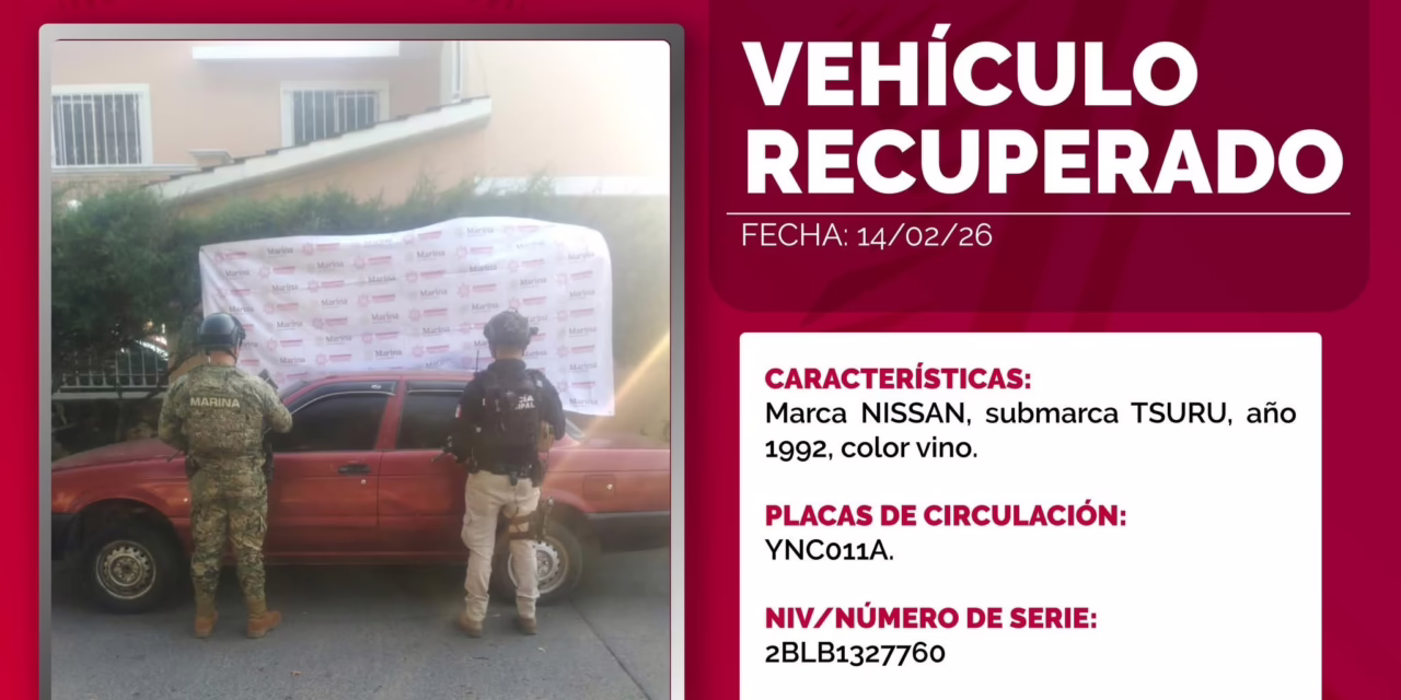 Policía Municipal de Xalapa recupera vehículo con reporte de robo; ofrecen apoyo jurídico gratuito al propietario