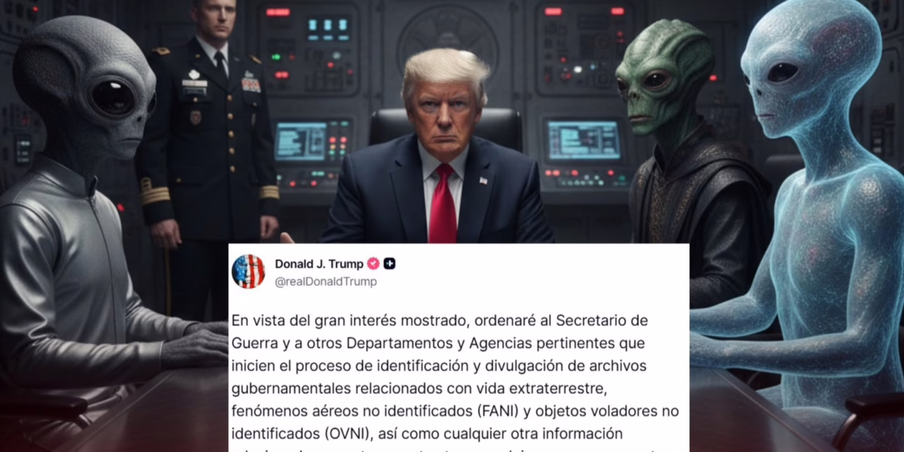 Trump liberará archivos sobre extraterrestres y OVNIS ante “tremendo interés” 