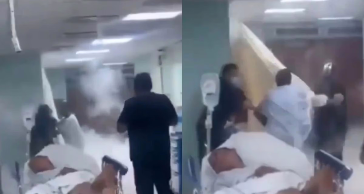 Video: Paciente agrede con un extintor a personal médico en Hospital del IMSS Bienestar, en Villahermosa, Tabasco
