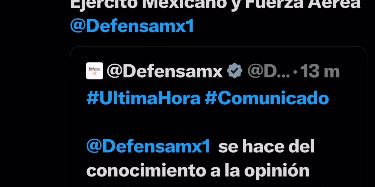 OMAR GARCÍA HARFUCH RECONOCE LABOR DEL EJÉRCITO Y FUERZA AÉREA