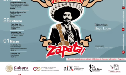 Invita SECVER a gira teatral ¡Por mi general Zapata! en la región del Totonacapan
