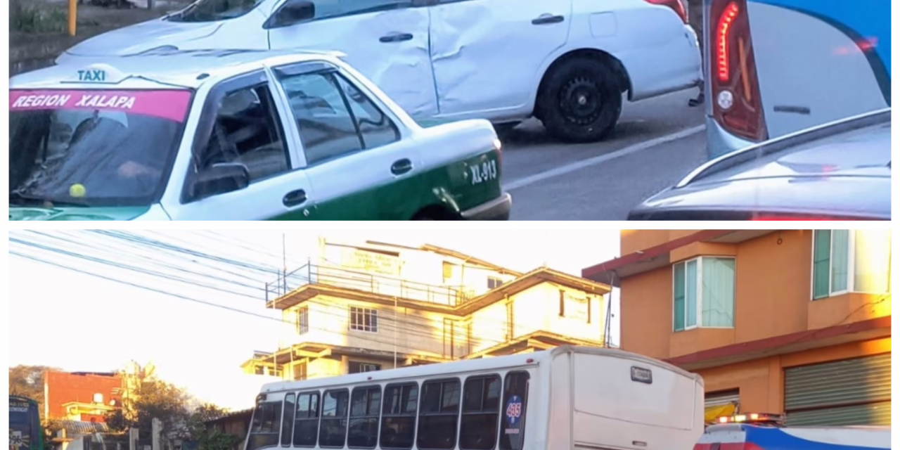 Dos accidentes esta mañana en Xalapa