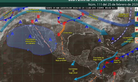 CHUBASCOS EN MICHOACÁN, GUERRERO, OAXACA Y CHIAPAS Y VIENTOS FUERTES A MUY FUERTES EN EL NOROESTE, NORTE Y NORESTE DE MÉXICO