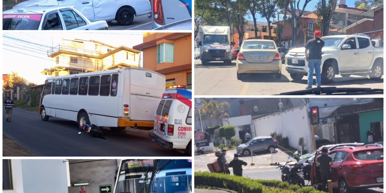 Suman 7 accidentes viales este miércoles; el centro y avenidas principales