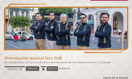 Invita SECVER a presentación de Jazz Folk en el Ágora