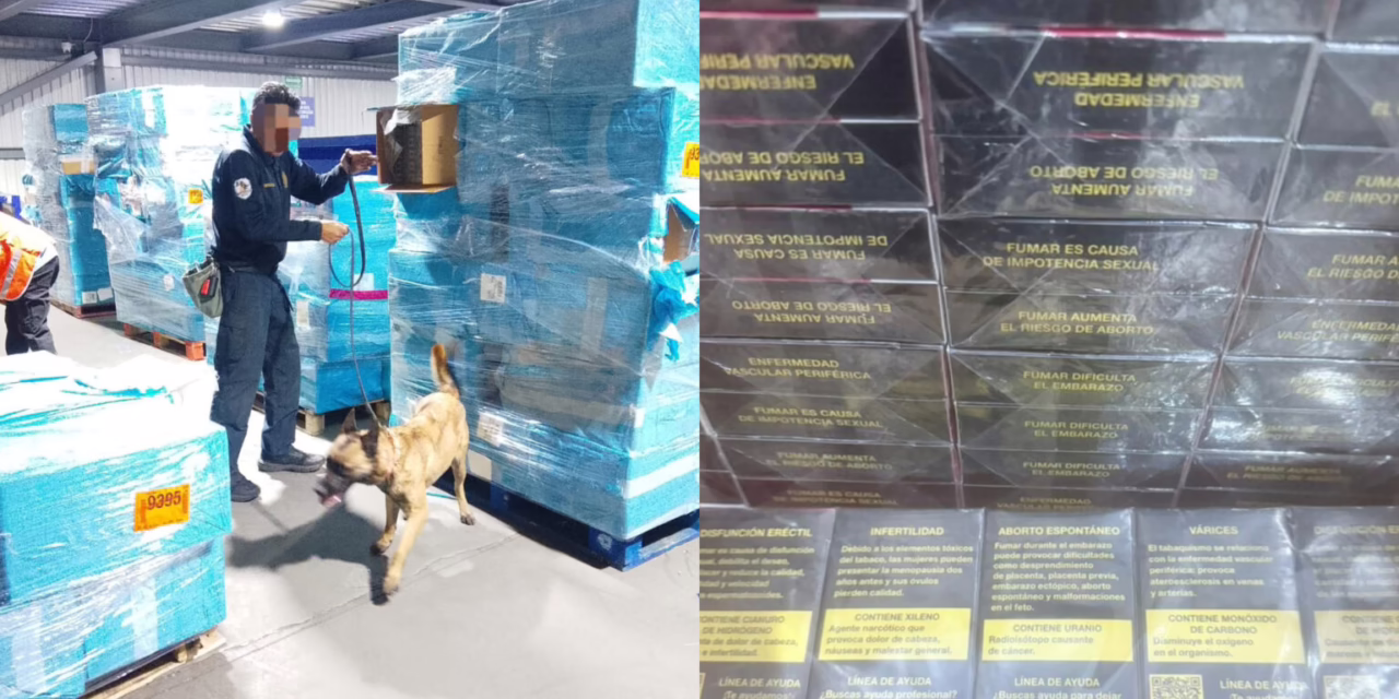 En el AICM; Marina asegura más de una tonelada de cigarros apócrifos