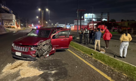 Se accidenta camioneta a la altura de Plaza El Juguete