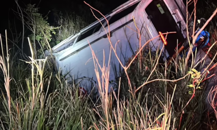 Camioneta termina fuera de la carpeta asfáltica en la carretera Cardel-Poza Rica