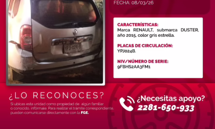 Policía Municipal de Xalapa recupera vehículo con reporte de robo; ofrecen apoyo jurídico gratuito a propietarios