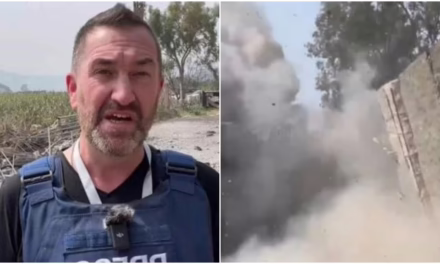 Video:MISIL ISRAELÍ EXPLOTA A METROS DE REPORTEROS