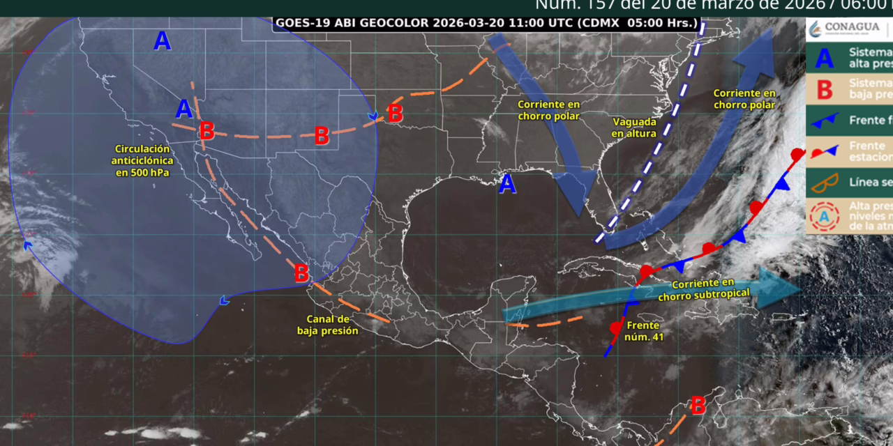 Se pronostican lluvias puntuales fuertes para regiones de Guerrero, Oaxaca y Chiapas