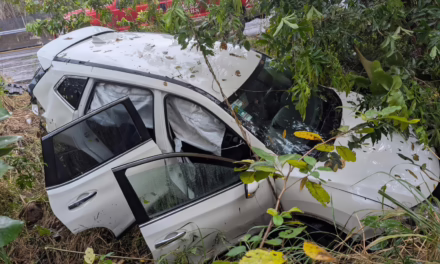 Se accidenta camioneta en la carretera 180 Cardel – Poza Rica