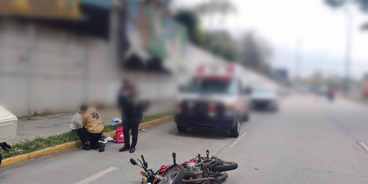 Motociclista lesionado en Circuito Presidentes, Xalapa