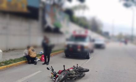 Motociclista lesionado en Circuito Presidentes, Xalapa