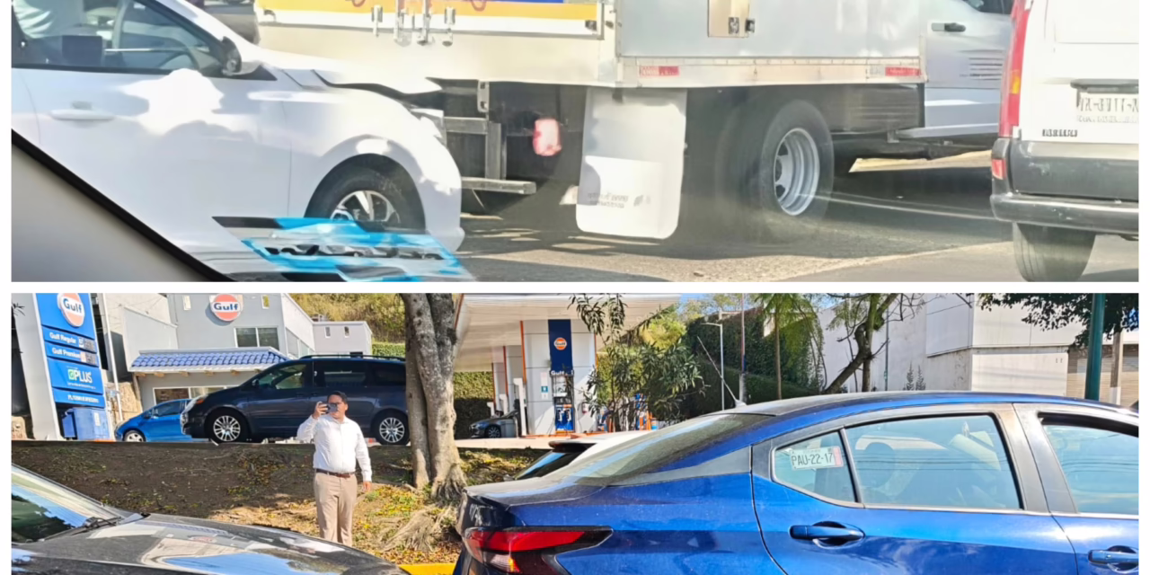 Accidente a la altura de Plaza Xanat y otro en Arco Sur