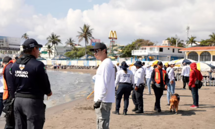 Suman esfuerzos autoridades y ciudadanía en limpieza de playas Martí y Villa del Mar, en Veracruz