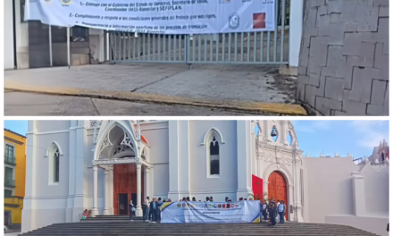 Personal de Salud de Veracruz se moviliza en Xalapa; exigen audiencia con el Gobierno Estatal