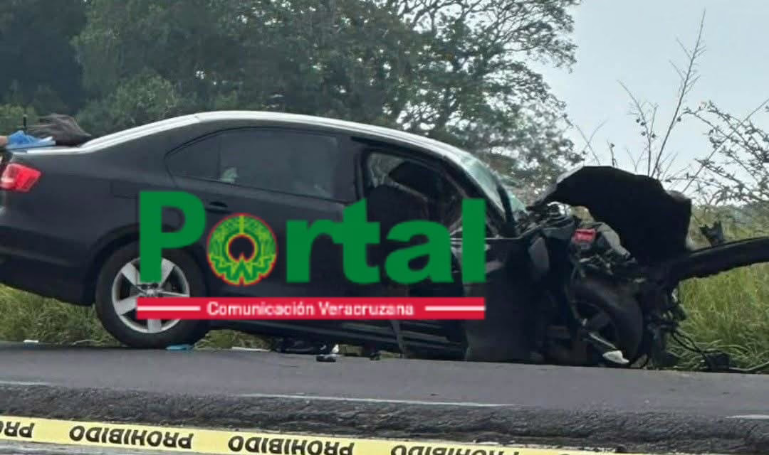 Fuerte accidente en la carretera 180 Cardel – Poza Rica, dos personas fallecieron