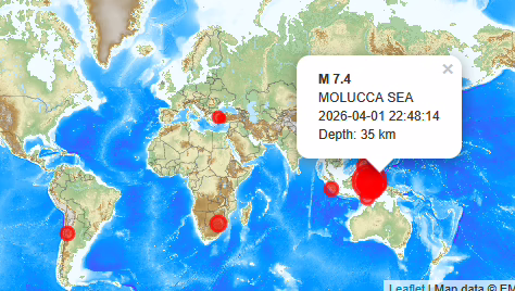 Video:Fuerte sismo en Indonesia de magnitud 7.4