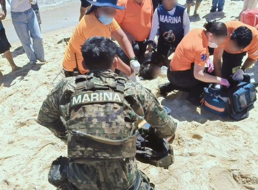 VIDEO:MARINO SALVA A JOVEN DE AHOGARSE EN PLAYAS DE BAJA CALIFORNIA 