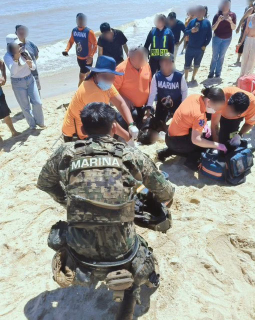 VIDEO:MARINO SALVA A JOVEN DE AHOGARSE EN PLAYAS DE BAJA CALIFORNIA 