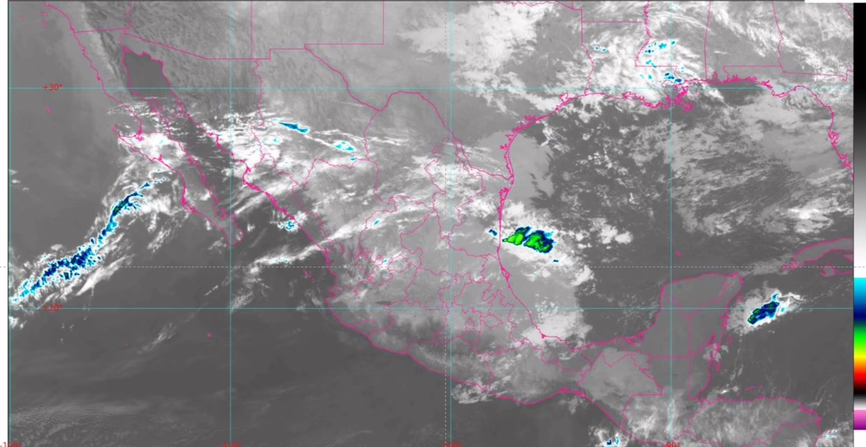 Se prevén lluvias muy fuertes para este miércoles en zonas de Tlaxcala, Puebla, Veracruz y Oaxaca