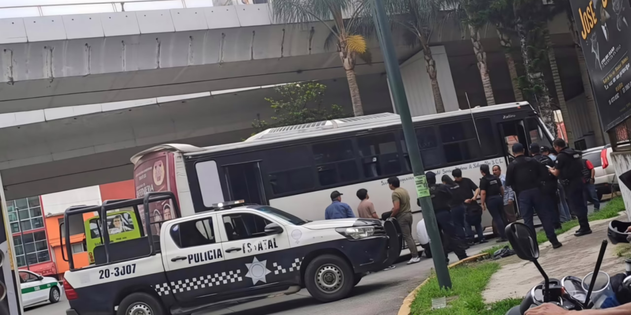 Falsa alarma moviliza a la Policía Estatal tras reporte de sujeto armado en autobús