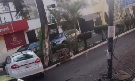 Conductor se impacta contra dos postes en la Avenida Araucarias
