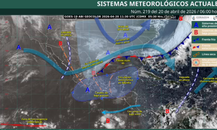 LLUVIAS PUNTUALES MUY FUERTES EN MICHOACÁN, GUANAJUATO Y ESTADO DE MÉXICO Y RACHAS FUERTES DE VIENTO EN EL ISTMO Y GOLFO DE TEHUANTEPEC