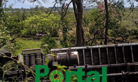 Voladura en la carretera 180 Cardel -Poza Rica, Camión vuelca a la altura del Cerro de los Metates