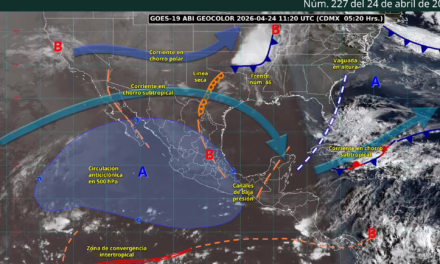 INTERVALOS DE CHUBASCOS SE PREVÉN EN VERACRUZ, PUEBLA, GUERRERO, OAXACA Y CHIAPAS