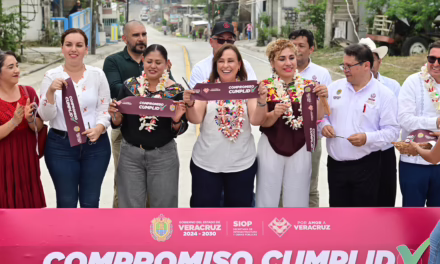 Aquí están sus impuestos: Rocío Nahle entrega carretera Papantla–Espinal