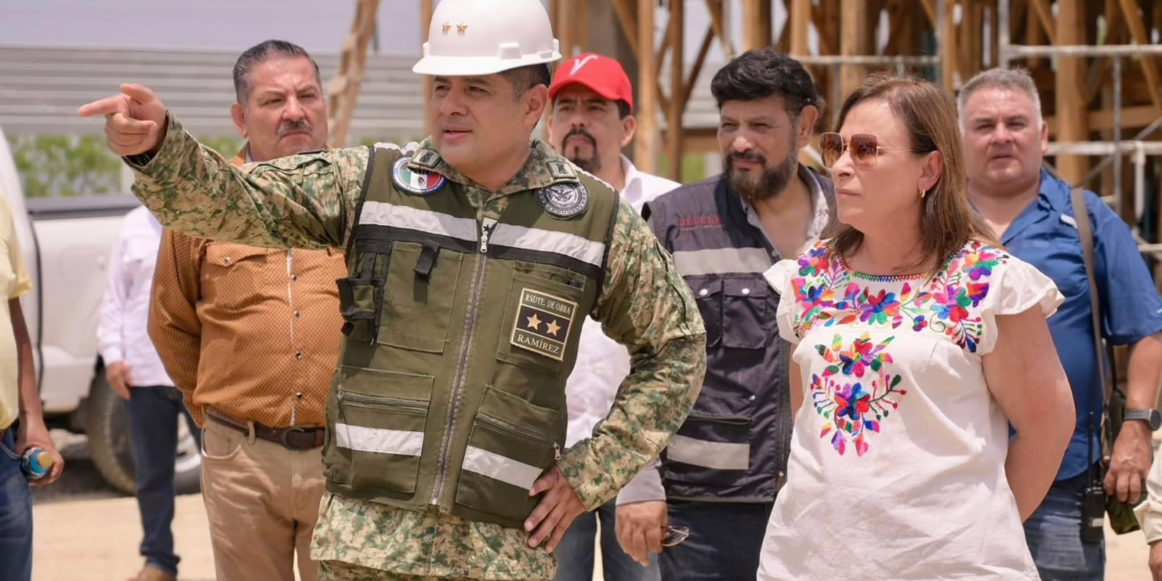 Supervisa Rocío Nahle cuartel de Guardia Nacional en Coyutla