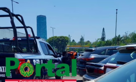 Elementos de SSP detienen sujeto en estacionamiento de Plaza Animas