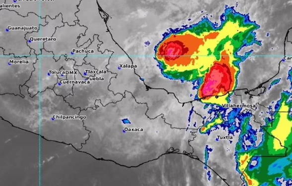 SE PREVÉN LLUVIAS INTENSAS EN VERACRUZ, TABASCO, CHIAPAS Y QUINTANA ROO
