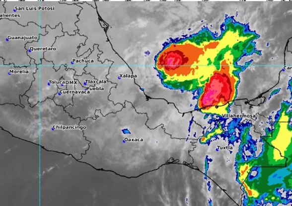 SE PREVÉN LLUVIAS INTENSAS EN VERACRUZ, TABASCO, CHIAPAS Y QUINTANA ROO