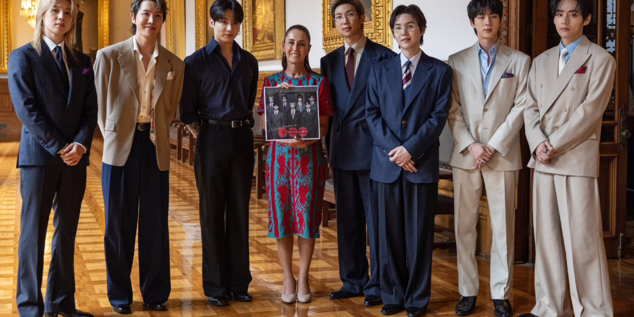 Claudia Sheinbaum resaltó la unión entre México y Corea del Sur tras reunirse con integrantes de BTS.