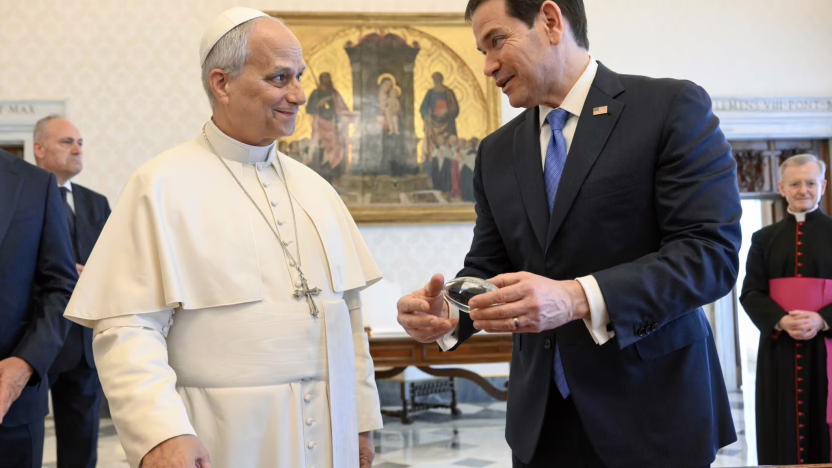 León XIV recibió a Marco Rubio en el Vaticano en medio de tensiones entre Trump y la Santa Sede