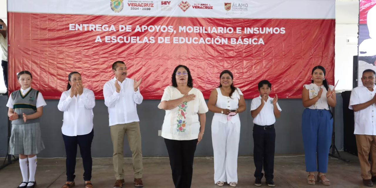 Con entrega a 266 planteles, SEV garantiza equipamiento escolar al 100% en Álamo