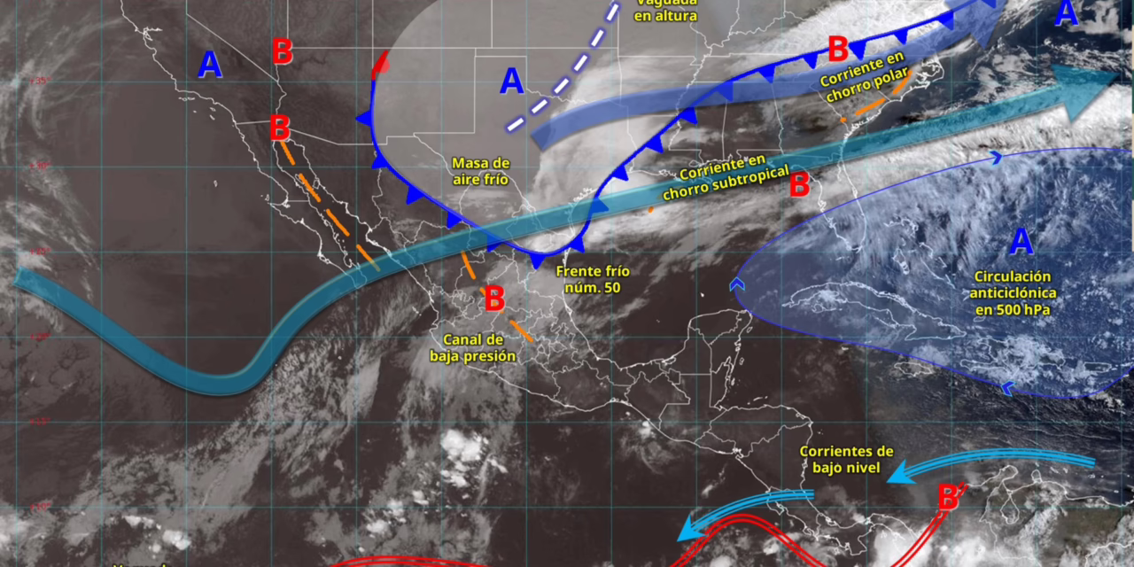 ESTE DÍA SE PREVÉN LLUVIAS INTENSAS A PUNTUALES TORRENCIALES EN ZONAS DE TAMAULIPAS, SAN LUIS POTOSÍ,  QUERÉTARO, HIDALGO, PUEBLA Y VERACRUZ