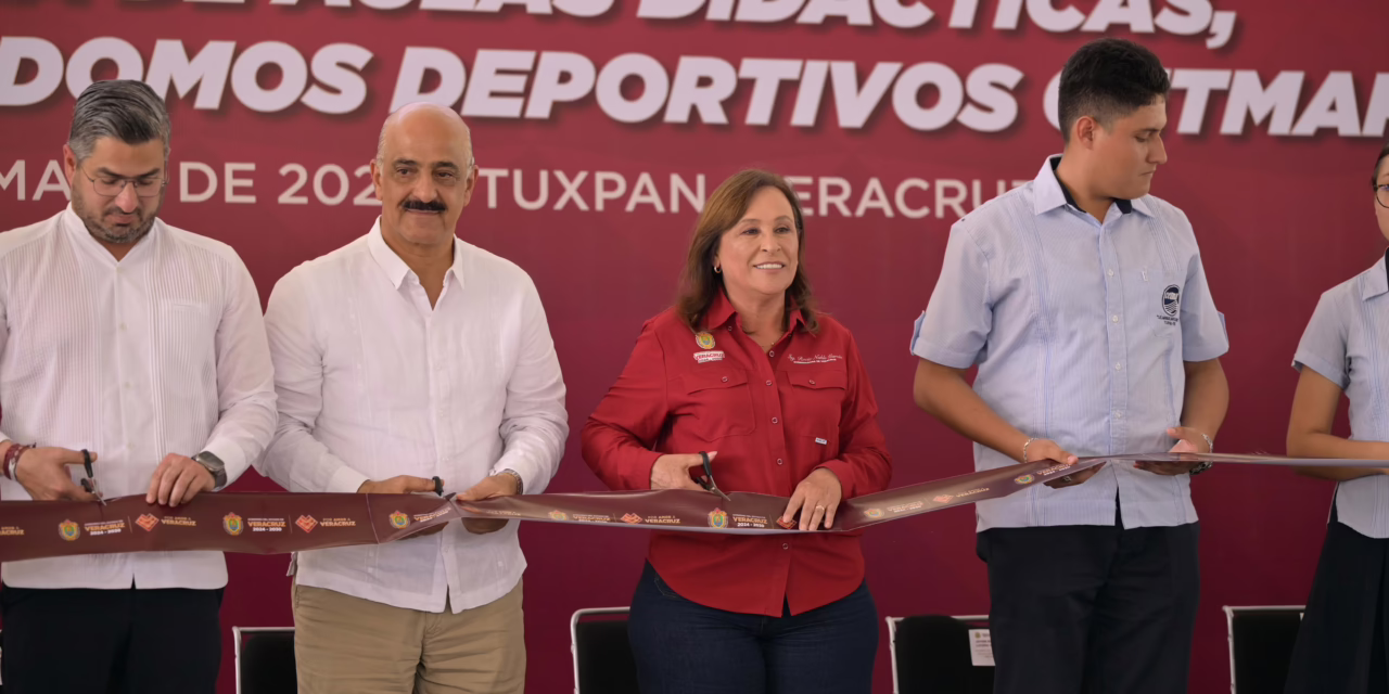 Los jóvenes deben estar en las aulas; Gobernadora entrega infraestructura educativa