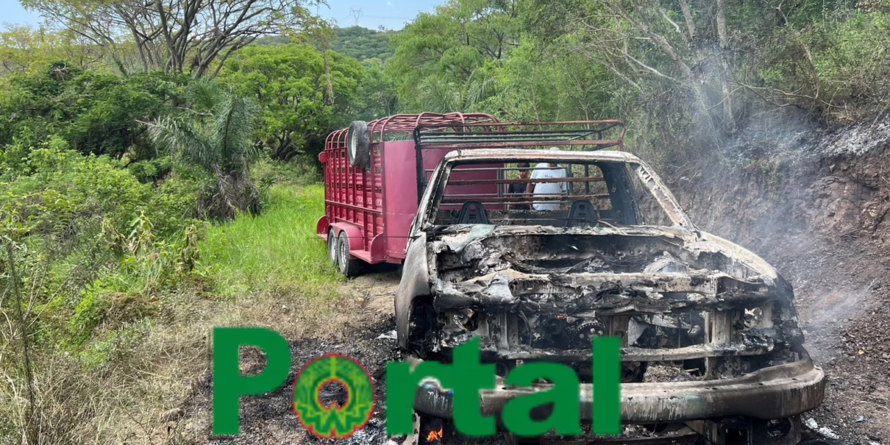 Se incendia camioneta cerca de Palma Sola