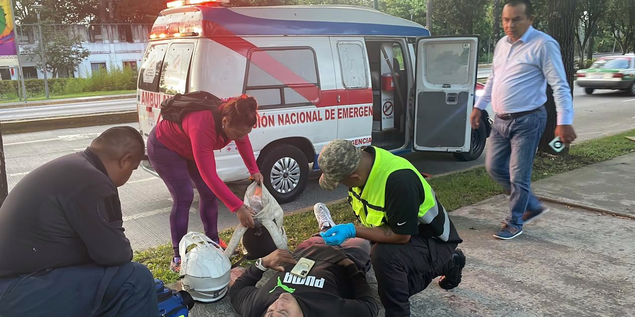 Motociclista resulta lesionado tras sufrir caída en Circuito Presidentes