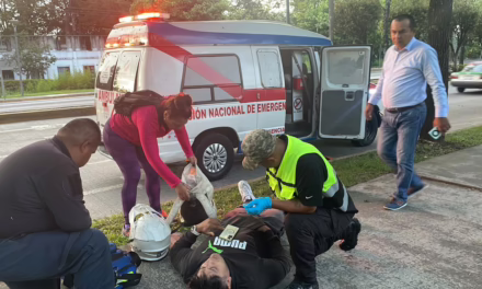 Motociclista resulta lesionado tras sufrir caída en Circuito Presidentes