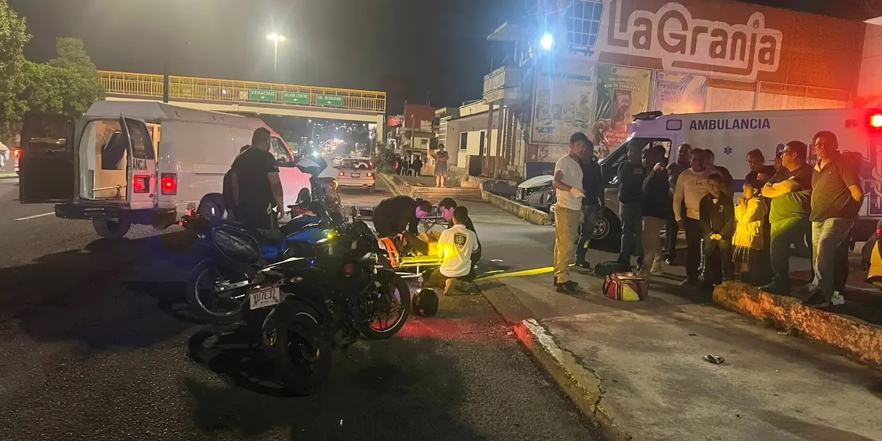 Miércoles de accidentes en Xalapa: dos motociclistas resultaron lesionados en distintos percances